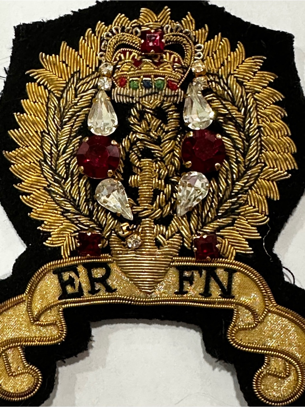 Generals AGC Corpse EIR 3-D Crown Stones officers collar badge Queen Elizabeth - Picture 2 of 16